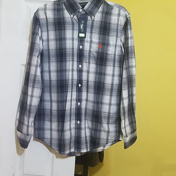 U.S polo slim fit dress shirt. - Picture 3 of 4